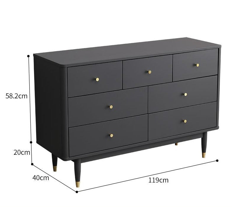 LANDON Dresser Scandinavian Modern 7 Chest of Drawers 119 cm