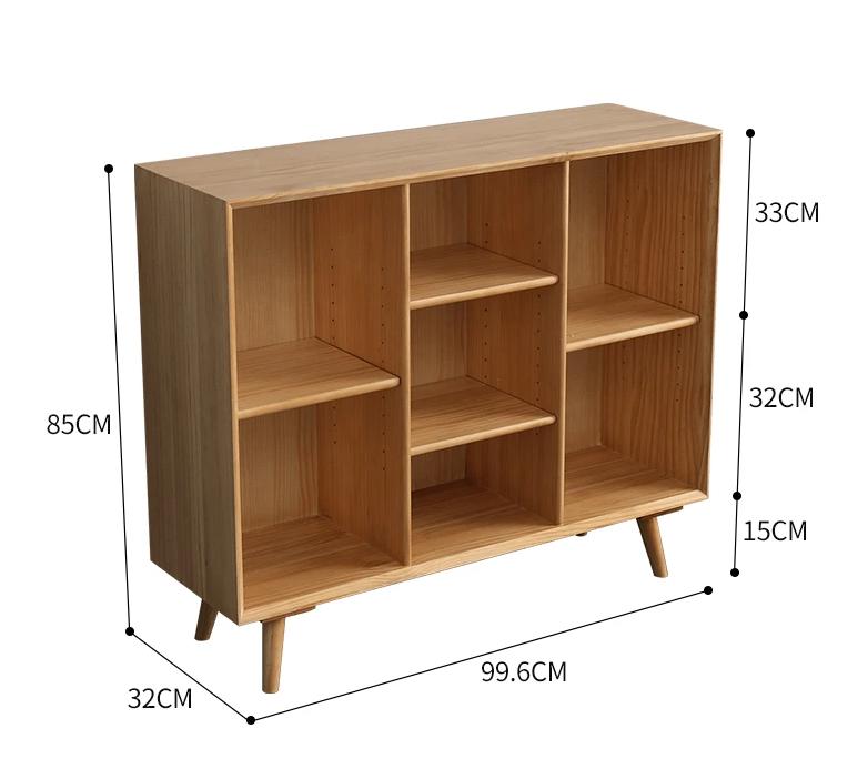 LUCAS Storage Solid Wood Bookcase Display