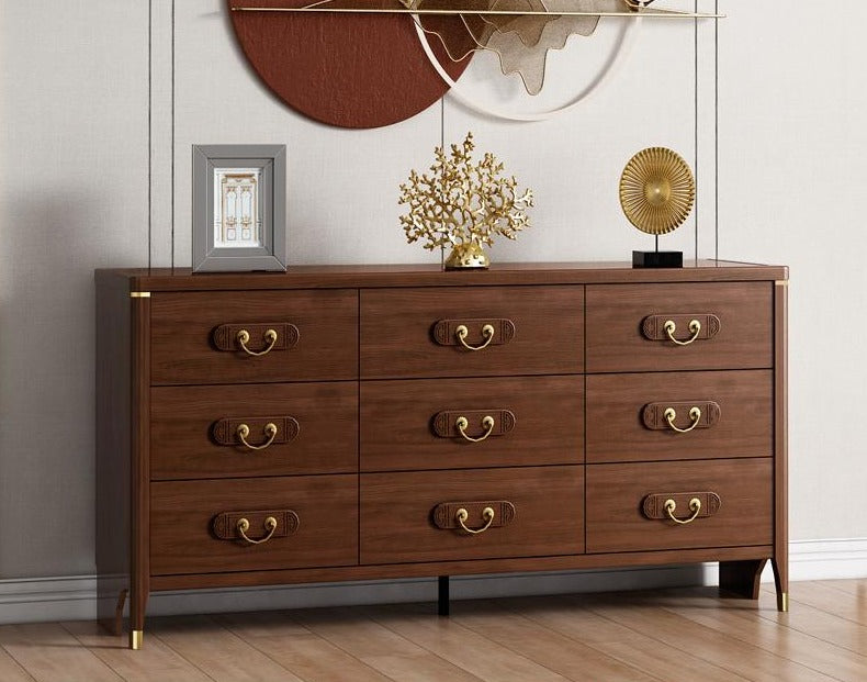 Juan Japanese Style Solid Wood Frame Chest of Drawers Cabinet –