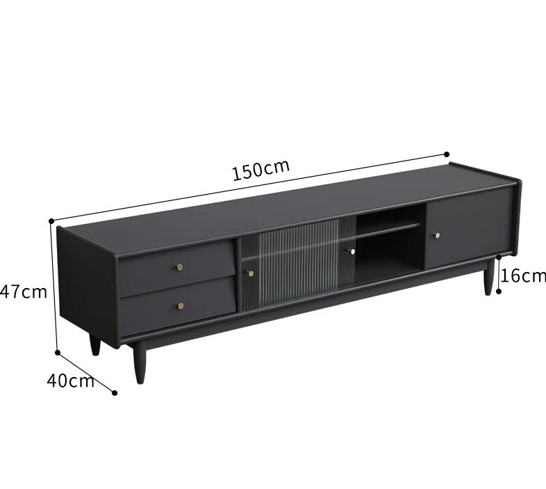 MATTHEW Nordic Solid Wood TV Console Cabinet