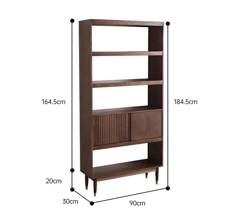 ISABEL HYATT Bookcase Nordic Solid Wood Bookshelf Display Cabinet ( 2 Size 4 Color )