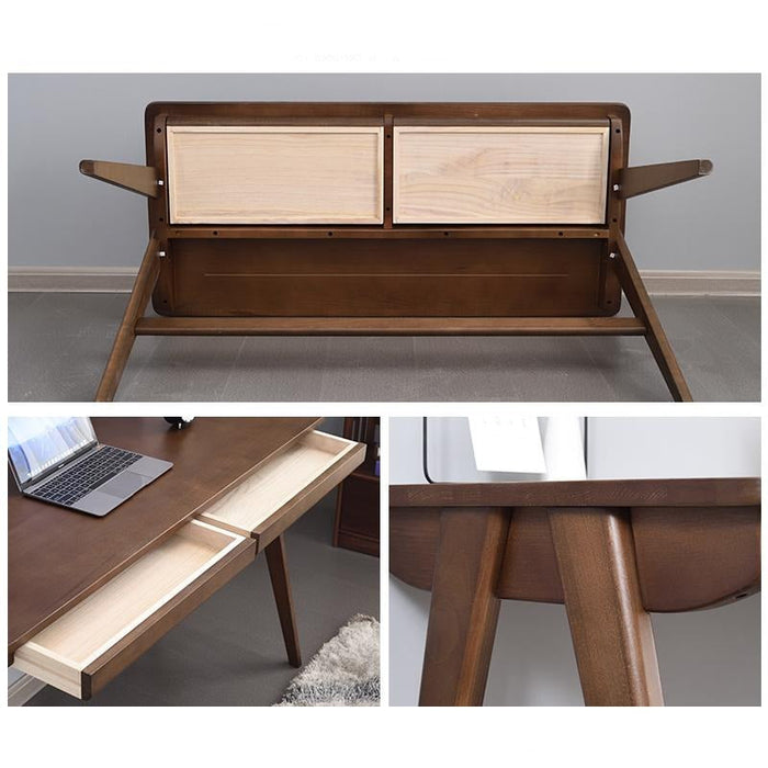 SEBASTIAN Solid Wood Modern Japanese Writing Desk