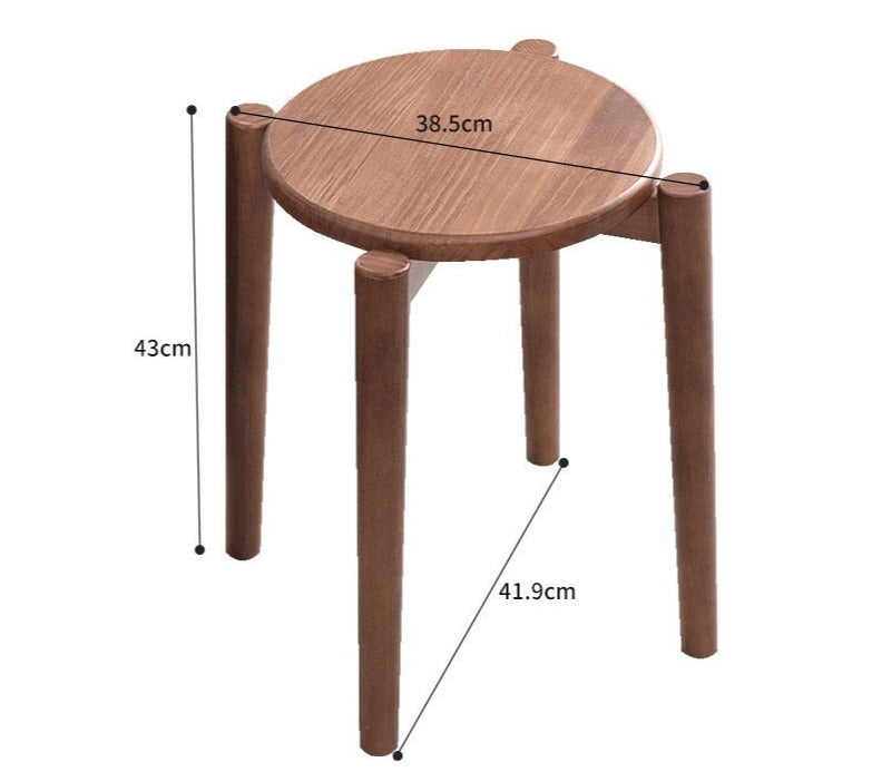 DAMIAN Scandinavian Stool Nordic Solid Wood