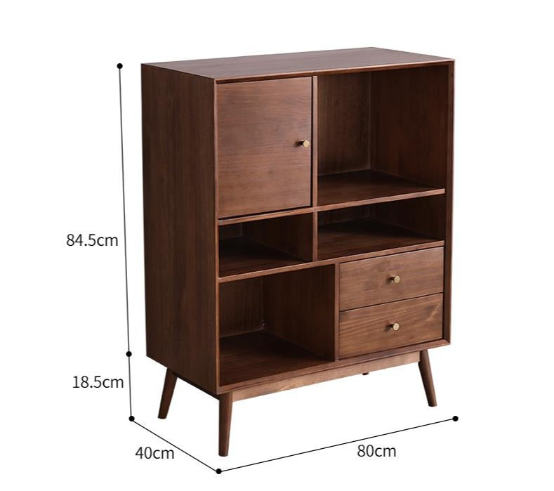 ROBERT Minimalist Bookcase Display Solid Wood