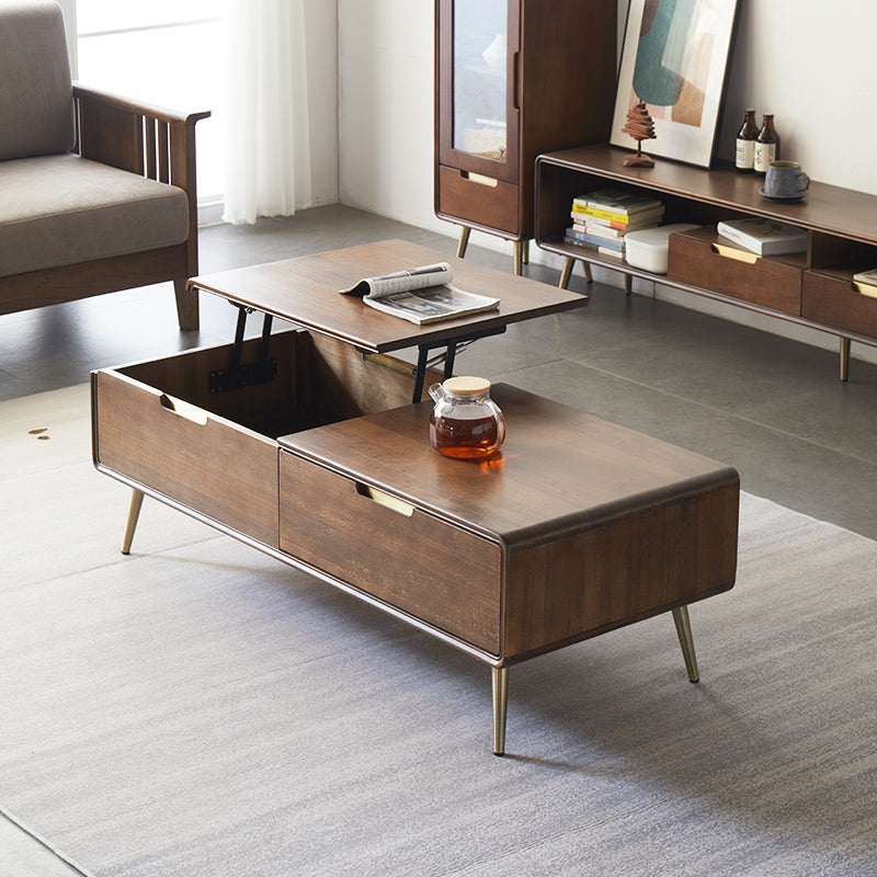 Liam Solid Wood lifting coffee table modern minimalist