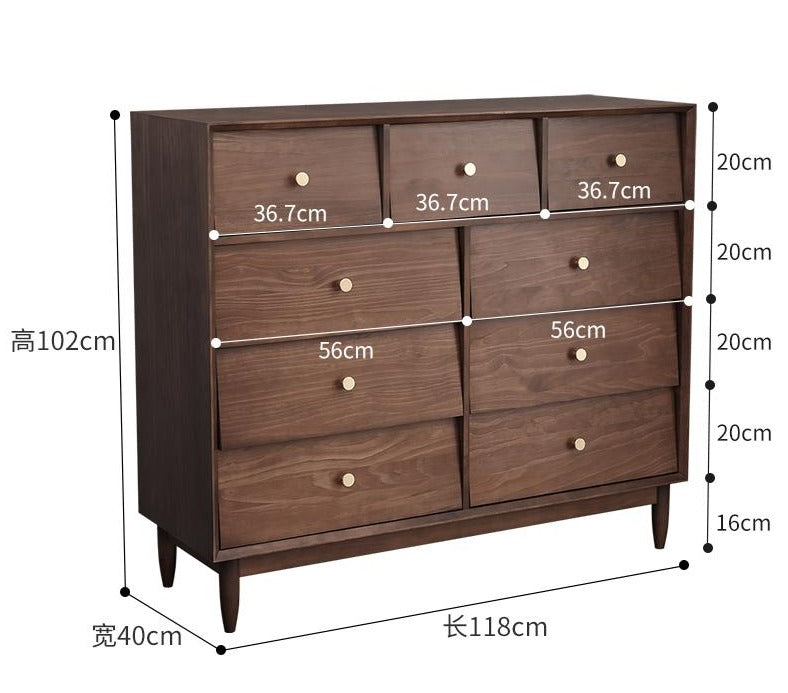 ADRIAN Large Minimalist Chest Drawers Commode Dresser
