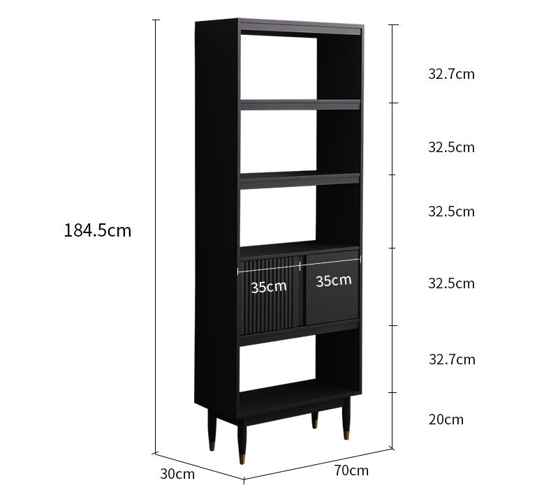 ISABEL HYATT Bookcase Nordic Solid Wood Bookshelf Display Cabinet ( 2 Size 4 Color )