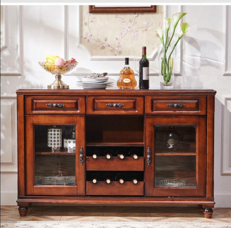 OLIVIA American Style Solid Wood Buffet Sideboard Cabinet