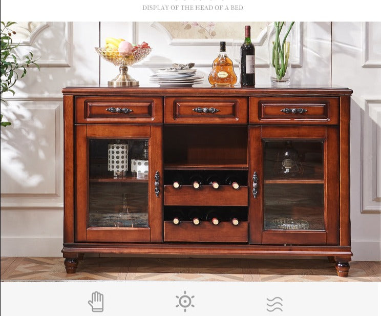 OLIVIA American Style Solid Wood Buffet Sideboard Cabinet