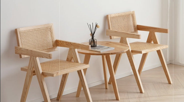 PENELOPE Rattan Dining Chair Premium Solid Wood ( Choice of 3 Color )