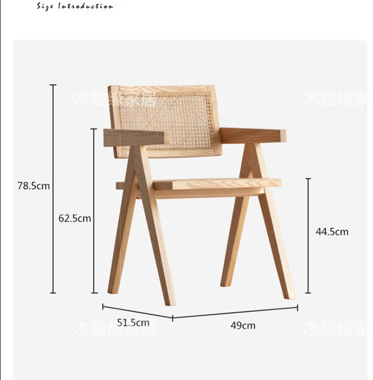 PENELOPE Rattan Dining Chair Premium Solid Wood ( Choice of 3 Color )