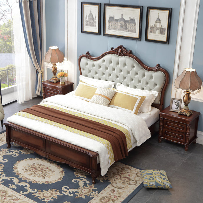 KINSLEY Boston Hilton Bed Luxury American Solid Wood ( 2 Size Option Bedside )