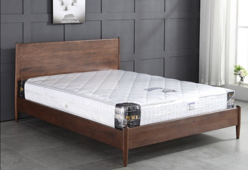 BETHANY HYATT Bed Japanese Nordic Style American Hardwood Oak ( 2 Size 2 Colour )