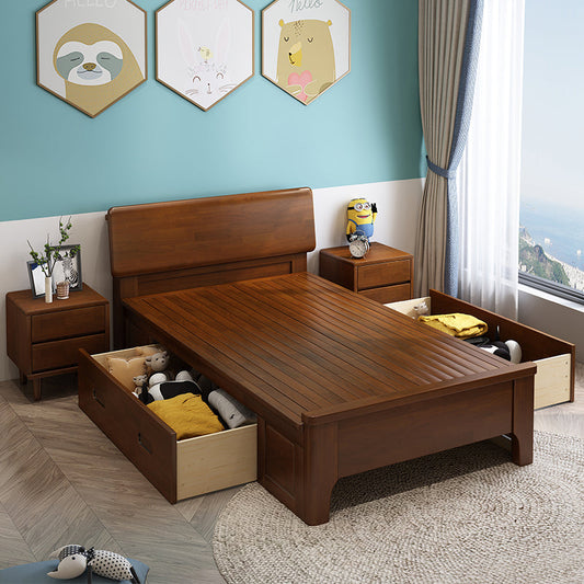 WAREHOUSE SALE MATEO Wooden Storage Bed Frame with 2 Big Drawers ( Choice from 2 Color 2 Size ) ( Discount Price $1299 Special Price $799 )