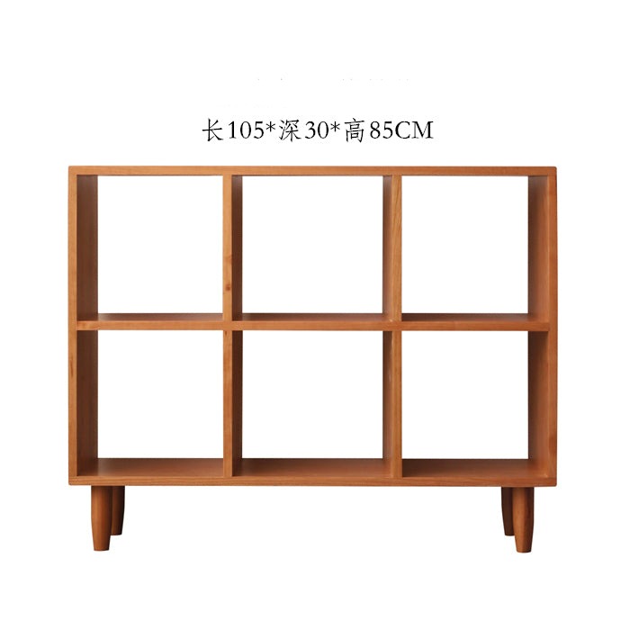 Madison Teak Bookcase Cube Nordic Solid Wood Bookshelf