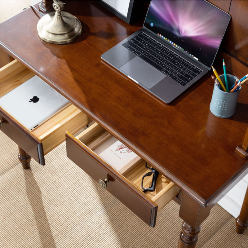 ABEL Writing Desk Solid Wood With Bookshelf Display