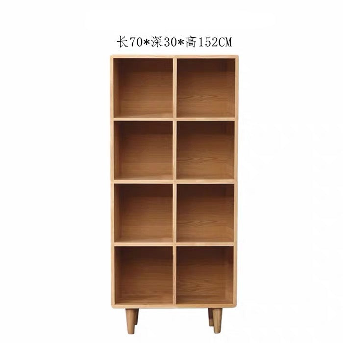 Madison Teak Bookcase Cube Nordic Solid Wood Bookshelf