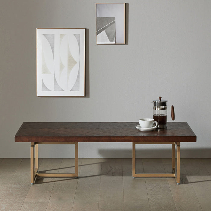 ANGELINA Herringbone Coffee Table Designer Solid Wood