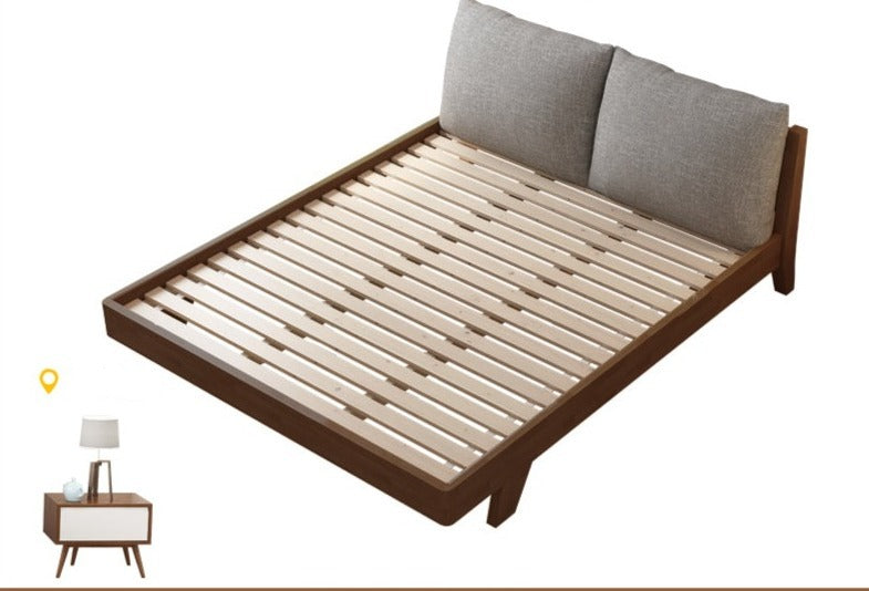 AMELIA Scandinavian Nordic Japanese Full Solid Wood Bed