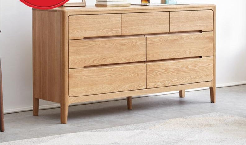 WAREHOUSE SALE GAVIN Pure Solid Wood 7 Drawers commode Nordic Scandinavian ( Discount Price $ 1499 Special Price $1299 )