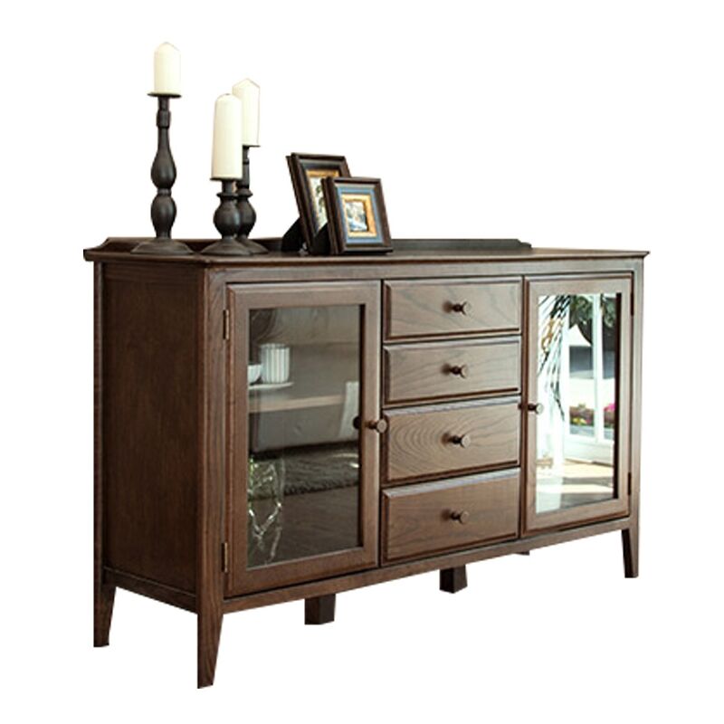 AKI All Solid Wood Sideboard Buffet American Design